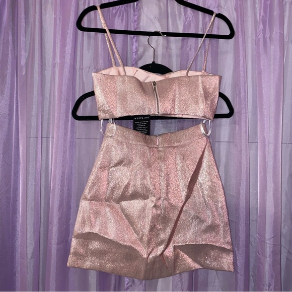 White Fox Botique Rose Gold/Pink Mini Skirt Set - Picture 2 of 7